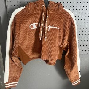 Champion Cropped Corduroy Hoodie